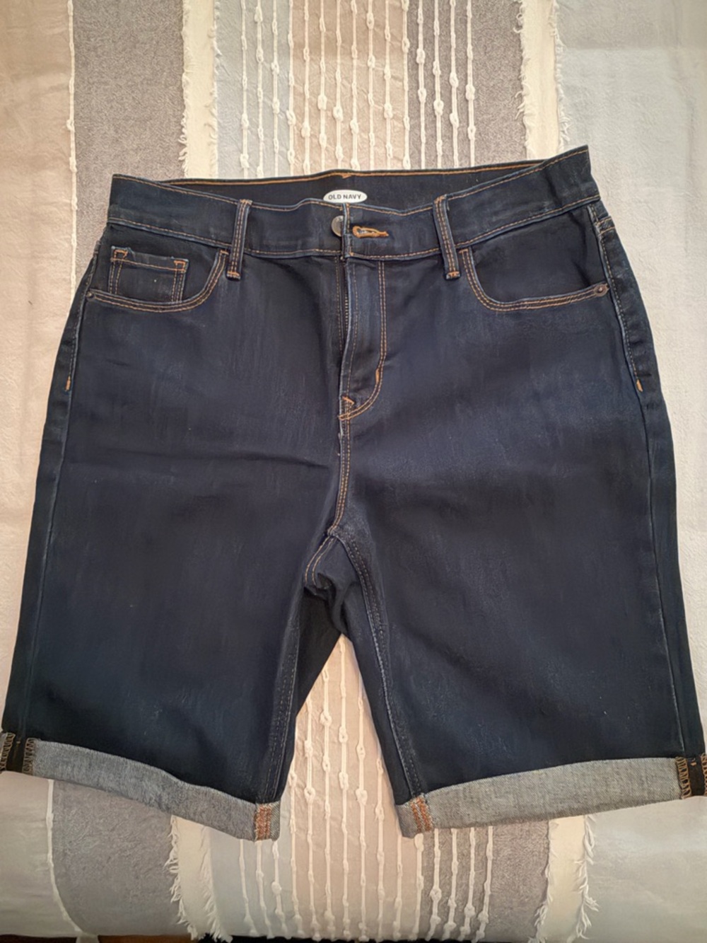 Old Navy Dark Blue Denim Bermuda Shorts